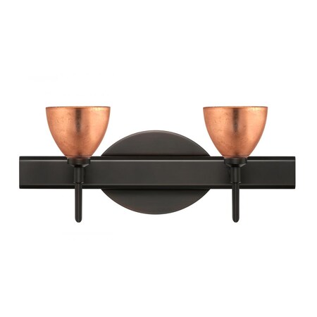 Besa Lighting Besa Divi Wall 2SW Copper Foil Bronze 2x40W G9 2SW-1758CF-BR
